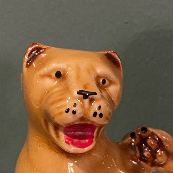 VINTAGE LUSTREWARE LION and LIONESS FIGURINE BRAZIL MCM - Picture 4 of 11